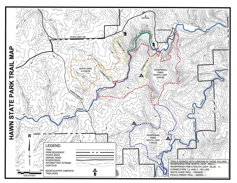 Hawn State Park Trail Map Pdf Birding Site Guide To